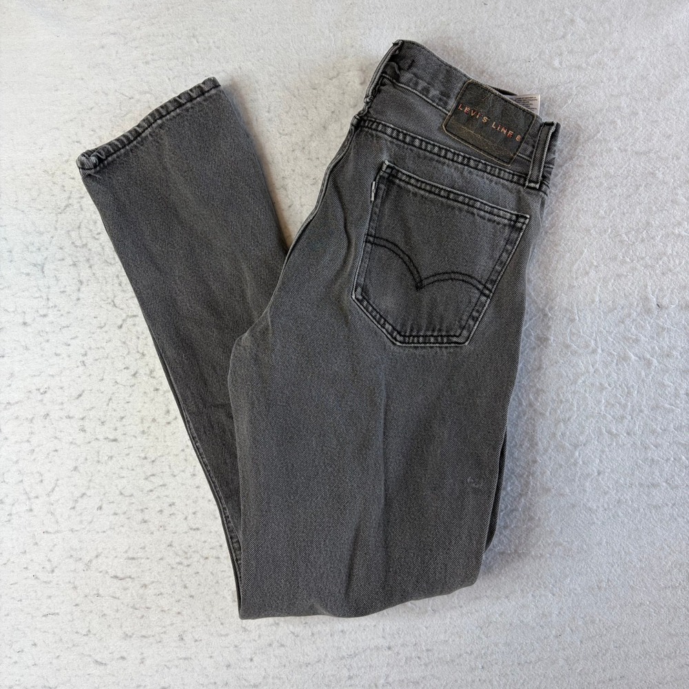 Levi's Line 8 Skinny Jeans Mens 26 Grey Faded Denim Casual